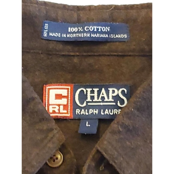 Vintage Chaps Ralph Lauren Long Sleeve Aztec Western Shirt Men's Size Large - Picture 4 of 8